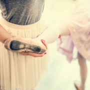 Ballet Dancer Training School Concept shows flexibility.